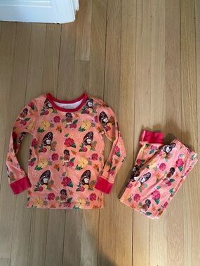 Disney Pink Floral Moana  Pajama Set